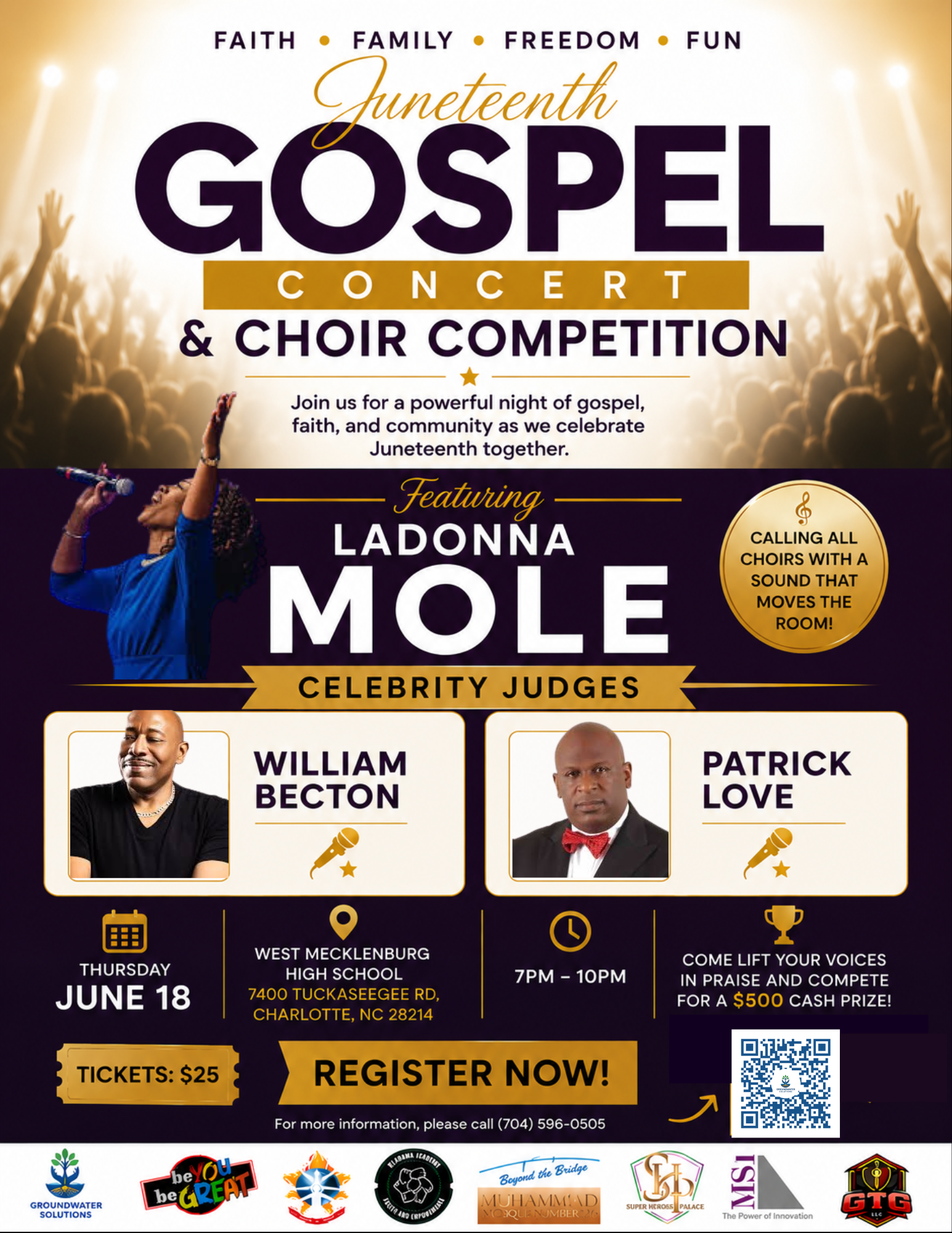 Juneteenth Gospel Concert flyer
