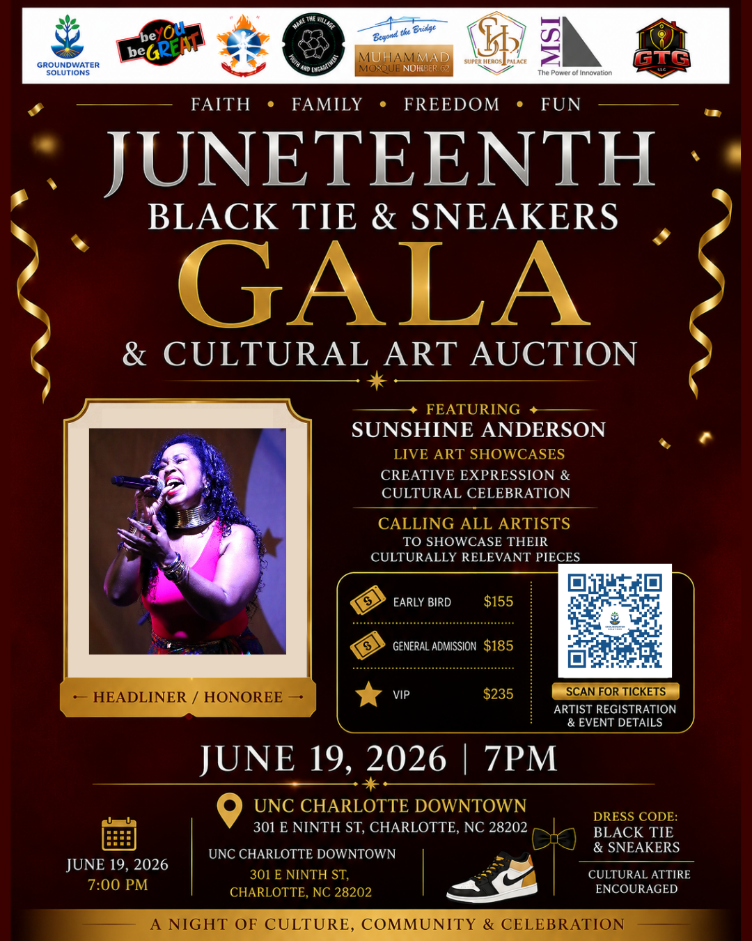 Black Tie Sneaker Gala flyer